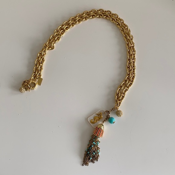 Lilly Pulitzer Seahorse Tassel Necklace